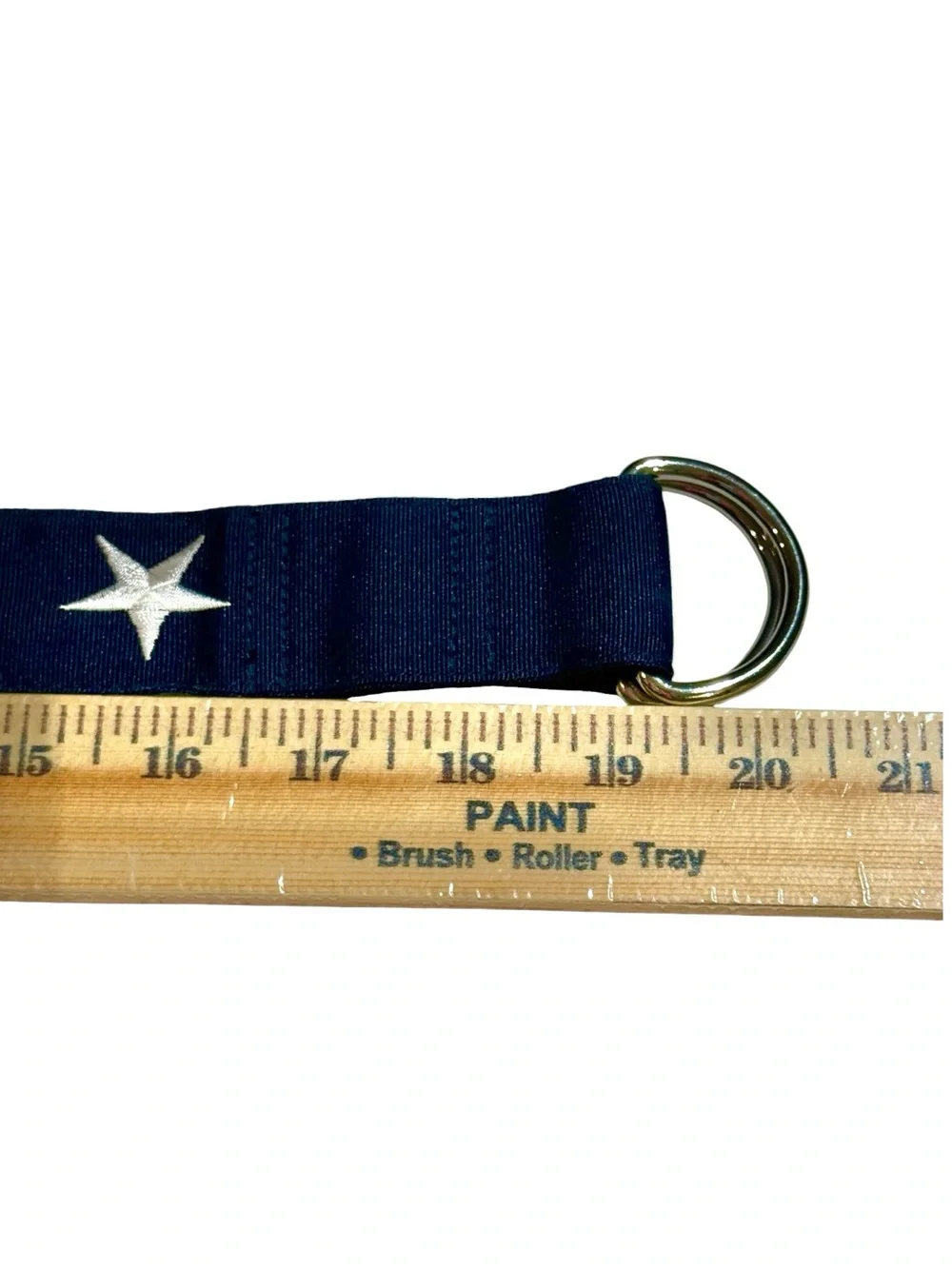 NWOT Vineyard Vines Embroidered Star Double D Ring Belt, 19“